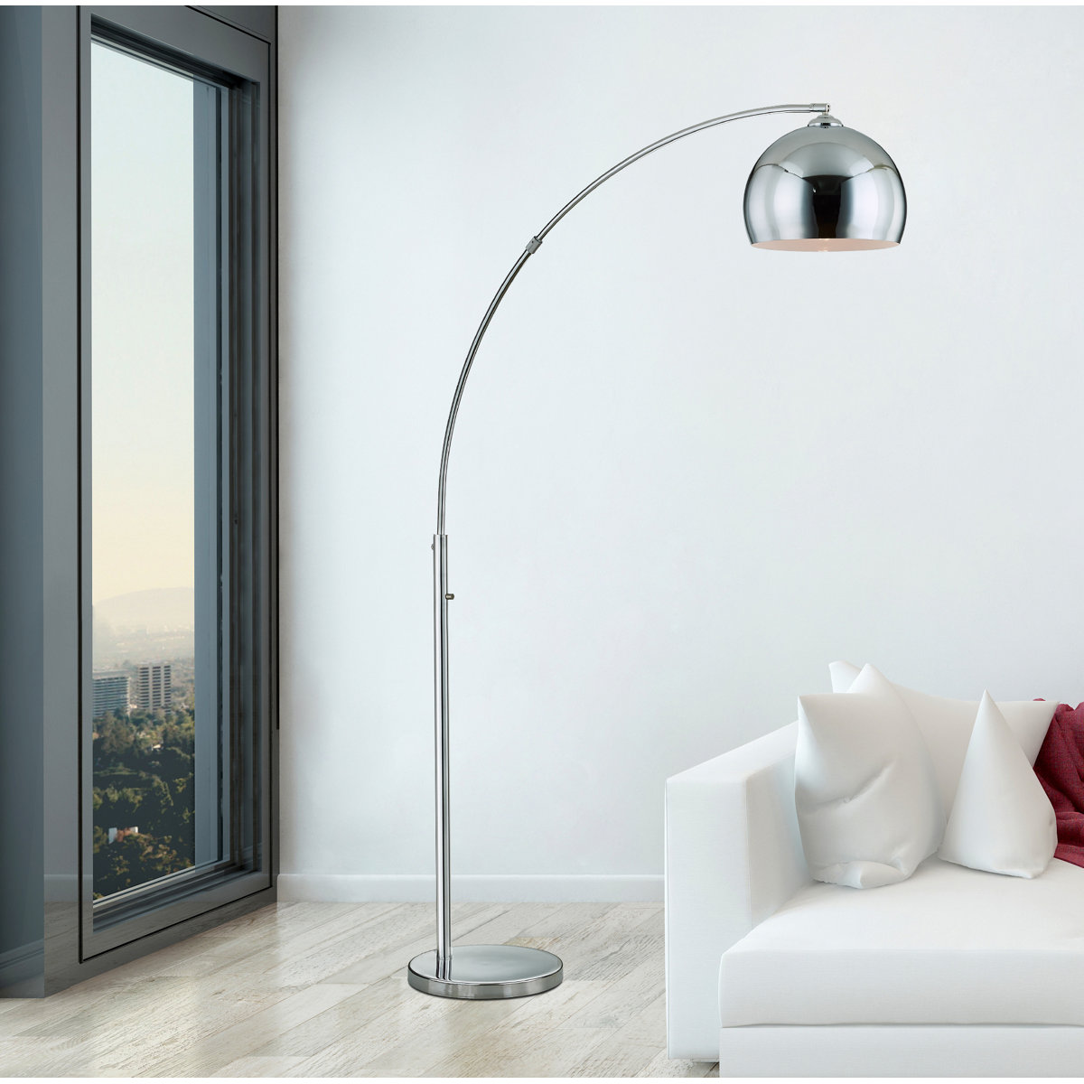 Everly Quinn Siggi 80" Arched Floor Lamp & Reviews | Wayfair
