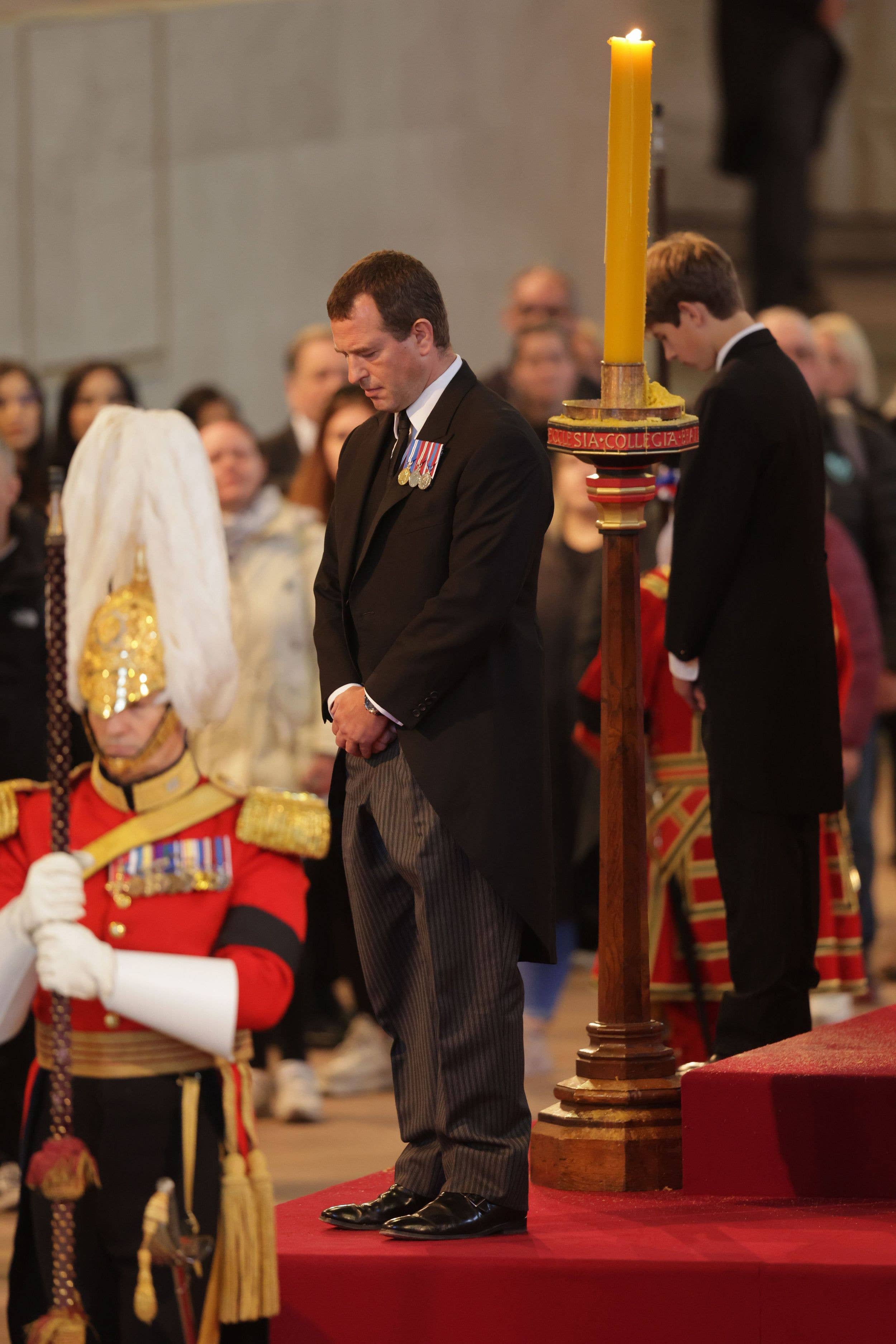 Peter Phillips participated in a vigil for the Queen on September 17, 2022 