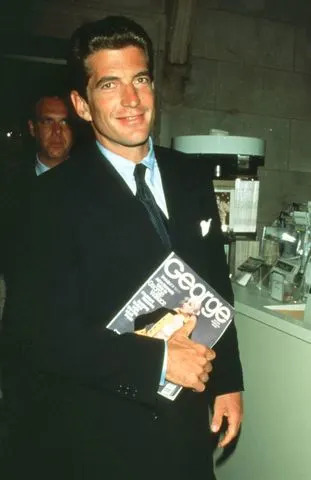 John F. Kennedy Jr at the launch of his magazine George in New York City, in Sept. 1995Credit: Steve Allen/Liaison