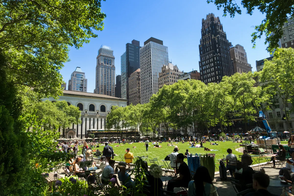This Manhattan hotel offers views of Bryant Park, exclusive private club access and luxurious beds you can customize