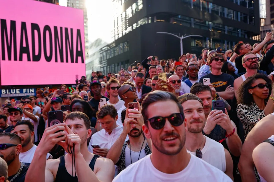 Her surprise performance drew a massive crowd. Michael Nigro