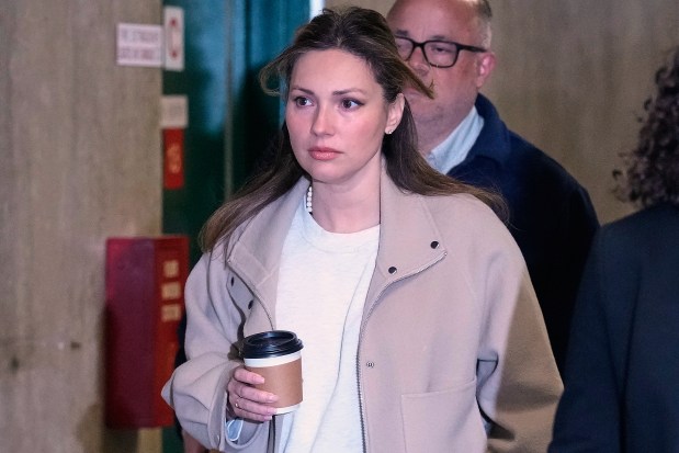 Jessica Mann arrives for Harvey Weinstein's trial in Manhattan Criminal Court in New York on Tuesday, April 28, 2026. (AP Photo/Richard Drew)