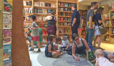 Customers appear in the children's area of the Books Are Magic bookstore, owned by author Emma Straub, in Brooklyn, on April 29, 2017. Photo: Beth J. Harpaz/AP, File