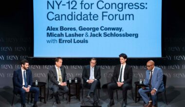 A Kennedy, Kellyanne Conway's ex-husband and a former Palantir data scientist debated AI regulation. Welcome to the Manhattan primary