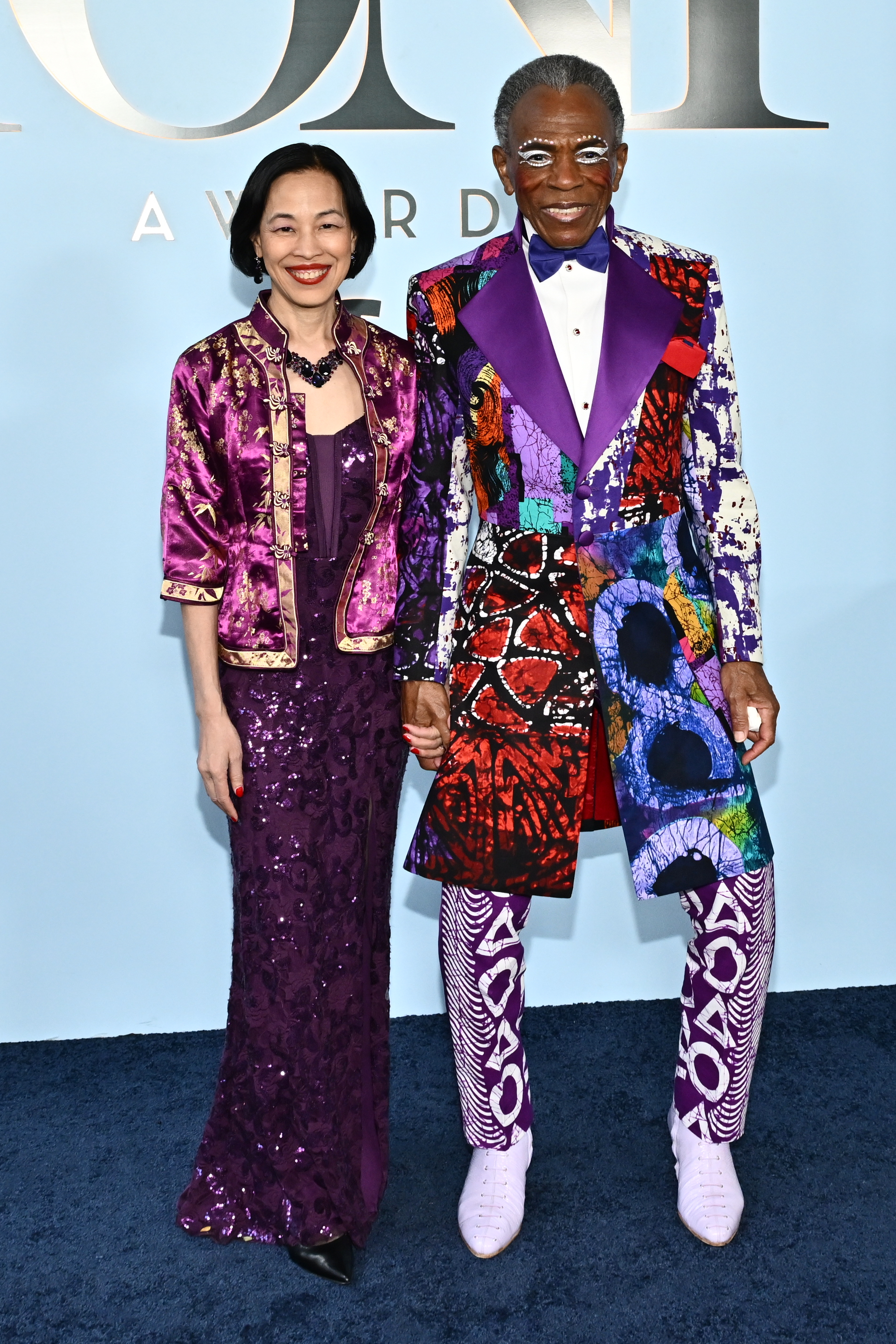 Lia Chang, left, and André De Shields arrive at the 79th Tony Awards on Sunday, June 7, 2026, at Radio City Music Hall in New York. (Photo by Evan Agostini/Invision/AP)