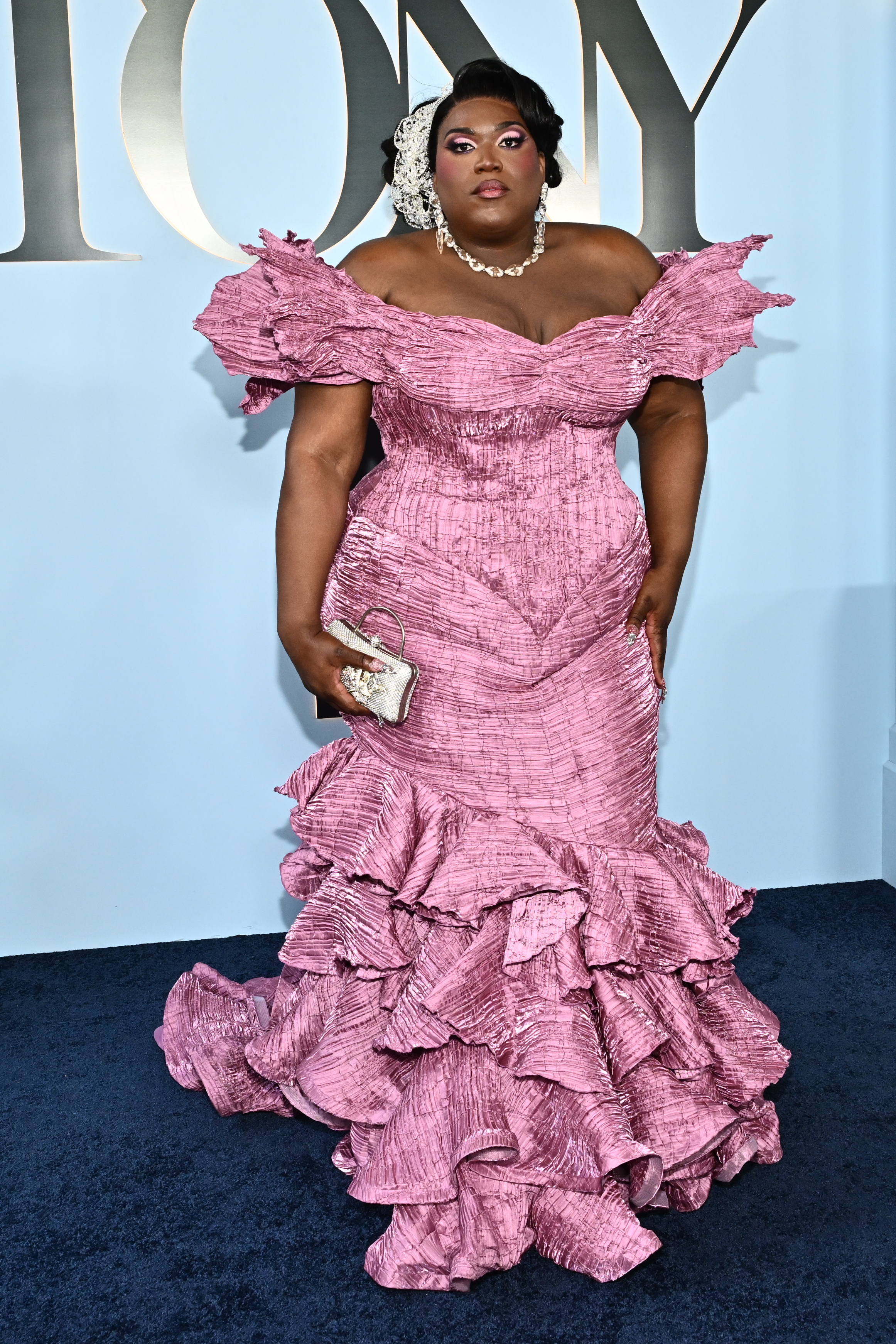 Qween Jean arrives at the 79th Tony Awards on Sunday, June 7, 2026, at Radio City Music Hall in New York. (Photo by Evan Agostini/Invision/AP)
