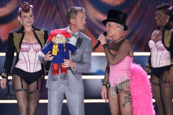 Neil Patrick Harris, left, and Host Pink perform during the 79th Tony Awards on Sunday, June 7, 2026, at Radio City Music Hall in New York. Photo: Charles Sykes/Invision/AP