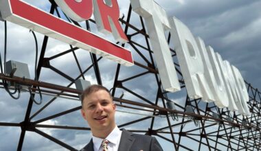 Upstate New York sticker mogul has a bronze Trump statue, MAGA hip-hop album and a presidential endorsement. The local machine wants the Marine