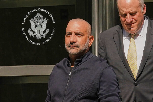 Frank Carone leaves federal court in the Brooklyn borough of New York, Wednesday, June 24, 2026. (AP Photo/Richard Drew)