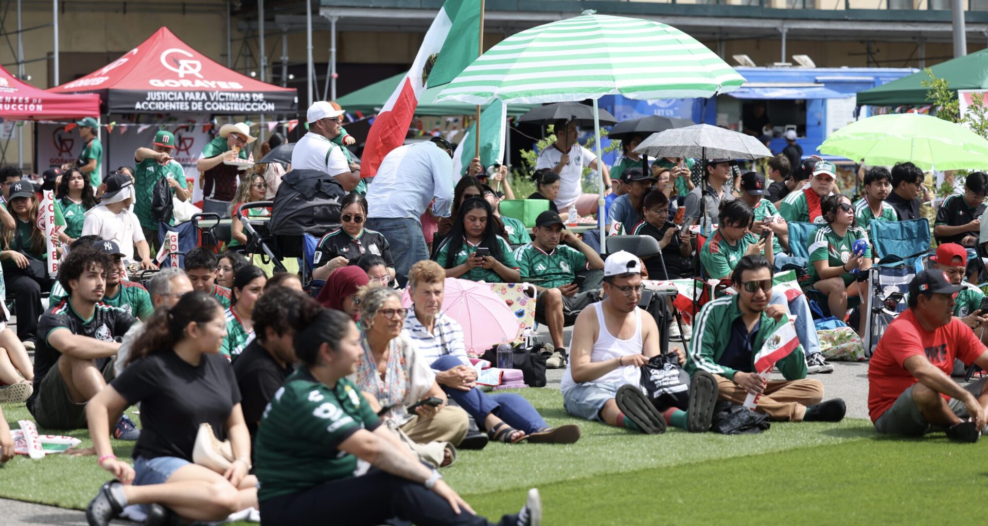 Another watch party was hosted by NYCEDC at the Brooklyn Army Terminal on June 11, for the Mexico vs. South Africa match. Photo: NYCEDC