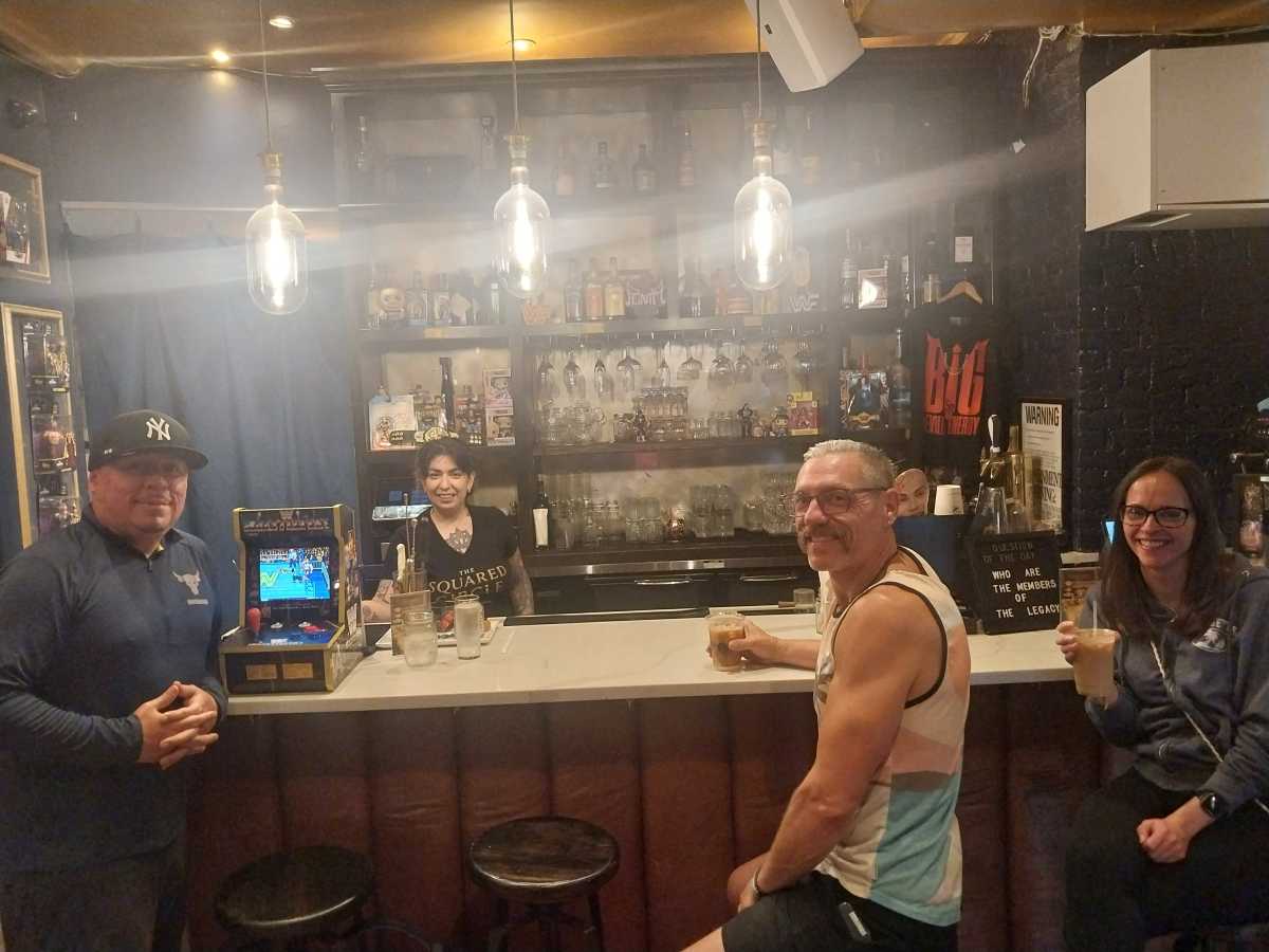Customers enjoying the cafe.