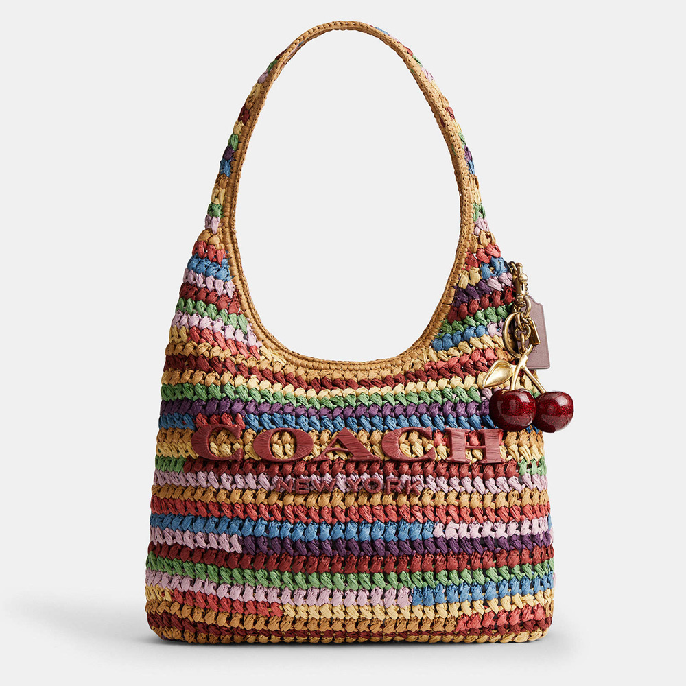 New Coach Brooklyn Straw Totes Dropped in Dark Fuchsia for Summer 2026
