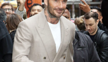 David Beckham outside the Good Morning America studios
