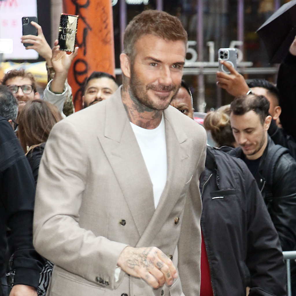 David Beckham outside the Good Morning America studios