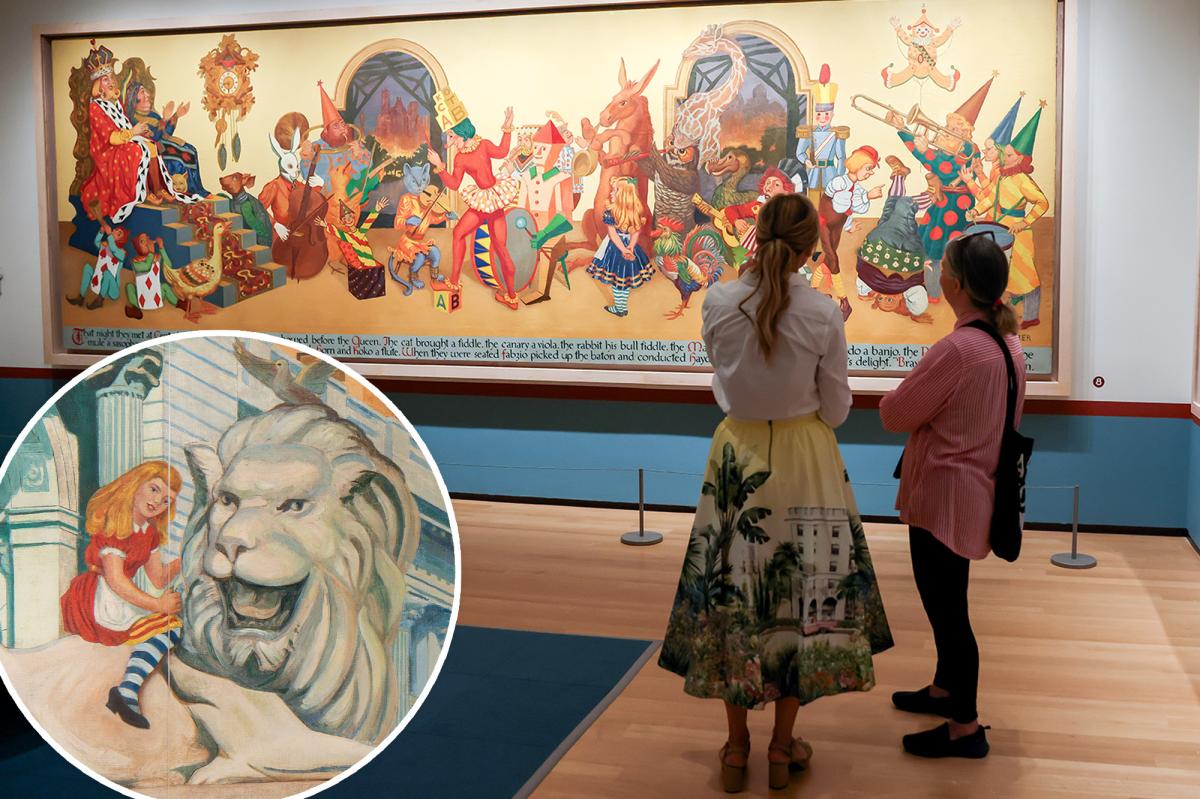 NYC's ‘Alice in Wonderland’ hospital mural goes on public display