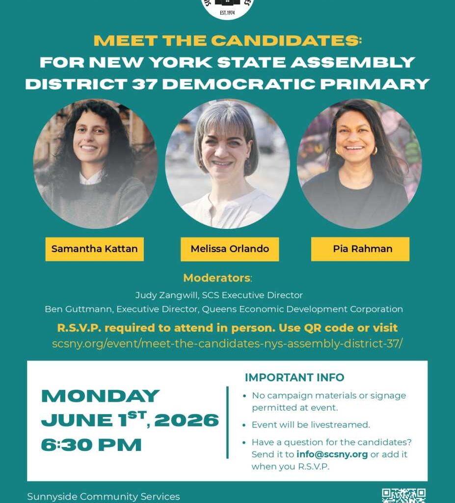 Sunnyside Community Services to host candidate forum for 37th Assembly District – QNS