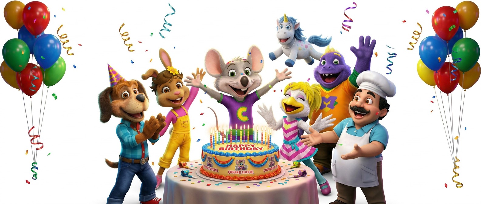CEC Characters with Cake