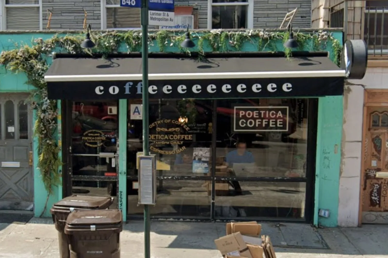 Poetica Coffee, Lorimer Street, Brooklyn NYC.Source: Google Maps