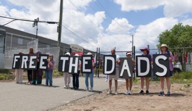 Protester hit by car entering ICE’s Delaney Hall as families demand ‘Free the dads’ on Father’s Day