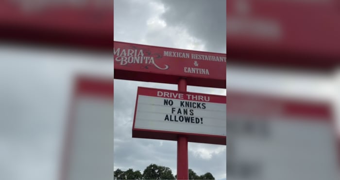 ‘No Knicks fans allowed’: Northwest Side restaurant takes playful dig at New York fans