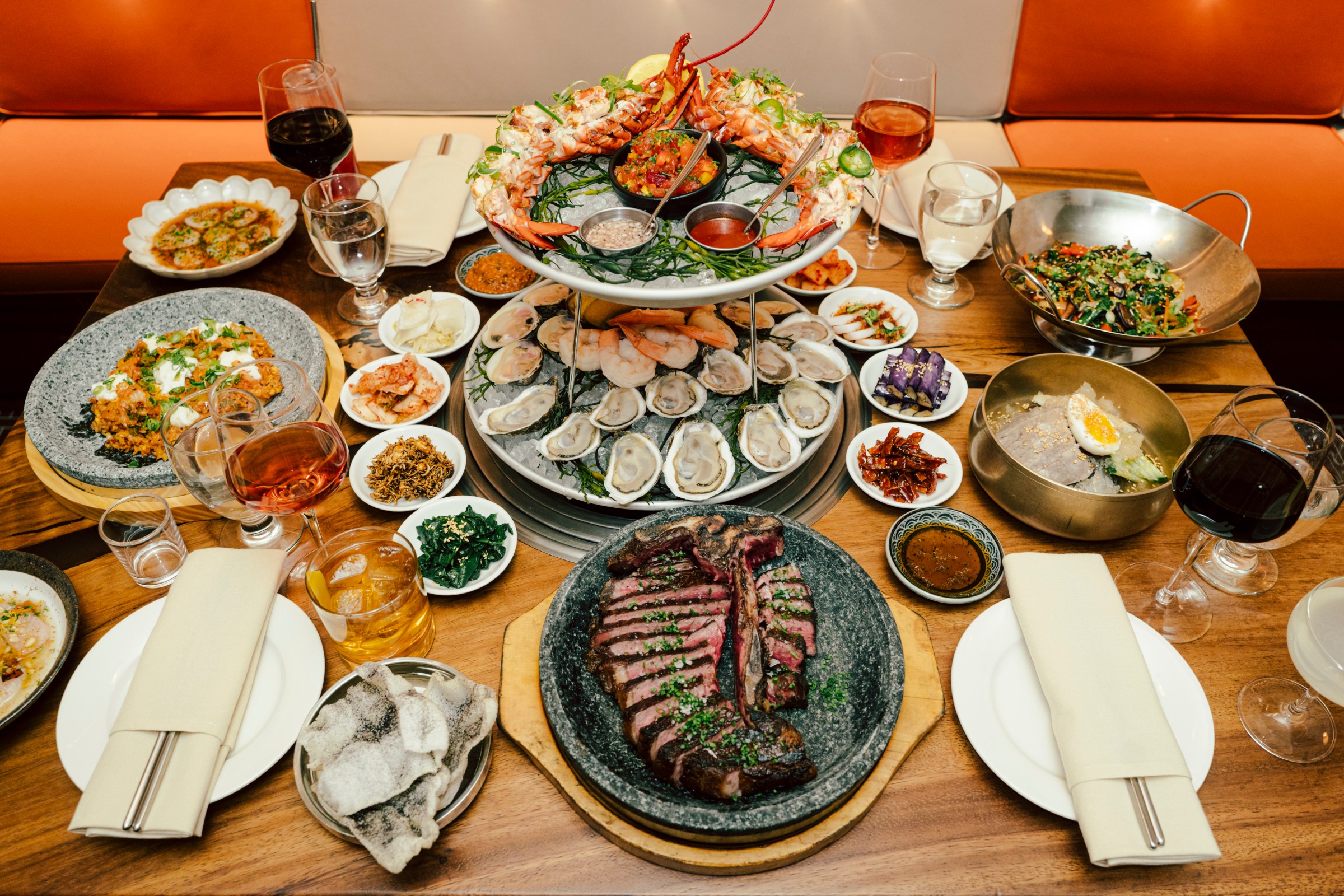 A seafood tower.
