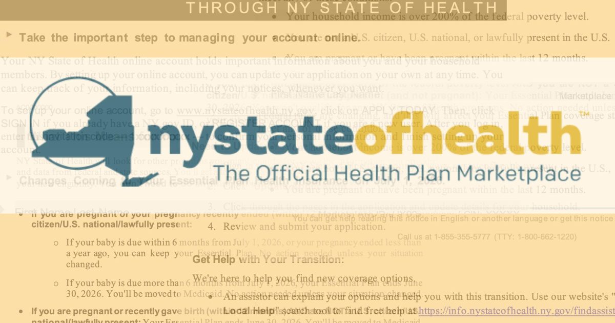 New York Essential Plan Users Worry: Am I Losing Coverage?