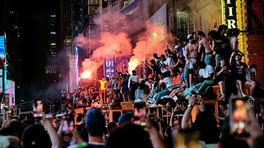 Mayhem mars euphoria as New York City celebrates the Knicks' first championship in 53 years