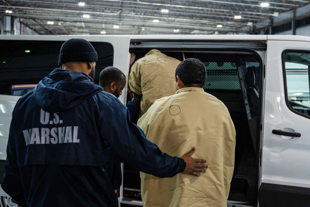 Mexican nationals wanted for serious crimes, 37 in all, are pictured being transfered to the United States from Mexico on Jan. 21, 2026. (@USMarshalsHQ / X.com)