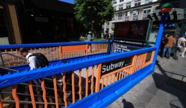 Born out of Knicks fever: How a subway entrance became New York’s newest fan landmark