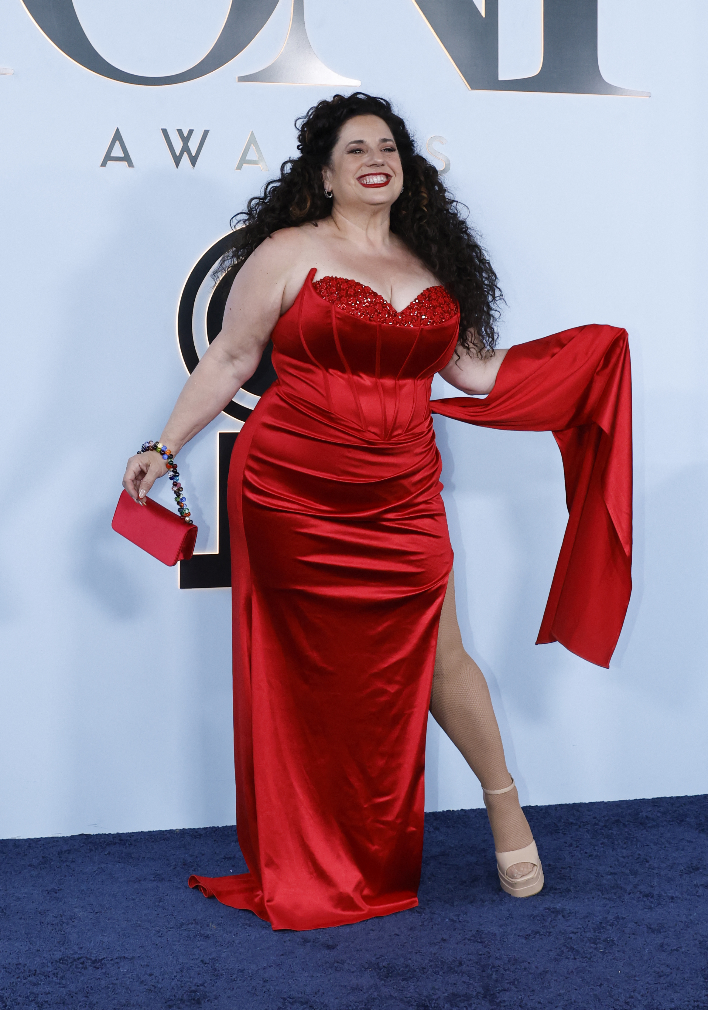 US actress and singer Marissa Jaret Winokur attends the 79th Annual Tony Awards at Radio City Music Hall in New York on June 7, 2026. (Photo by kena betancur / AFP via Getty Images)