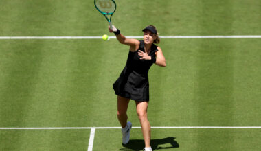 Hot shot: Blinkova impresses with forehand slice on the run at Queen's