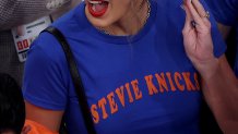 NEW YORK, NEW YORK - JUNE 10: Taylor Swift reacts before Game Four of the 2026 NBA Finals between the San Antonio Spurs and the New York Knicks at Madison Square Garden on June 10, 2026 in New York City. NOTE TO USER: User expressly acknowledges and agrees that, by downloading and or using this photograph, User is consenting to the terms and conditions of the Getty Images License Agreement. (Photo by Dustin Satloff/Getty Images)