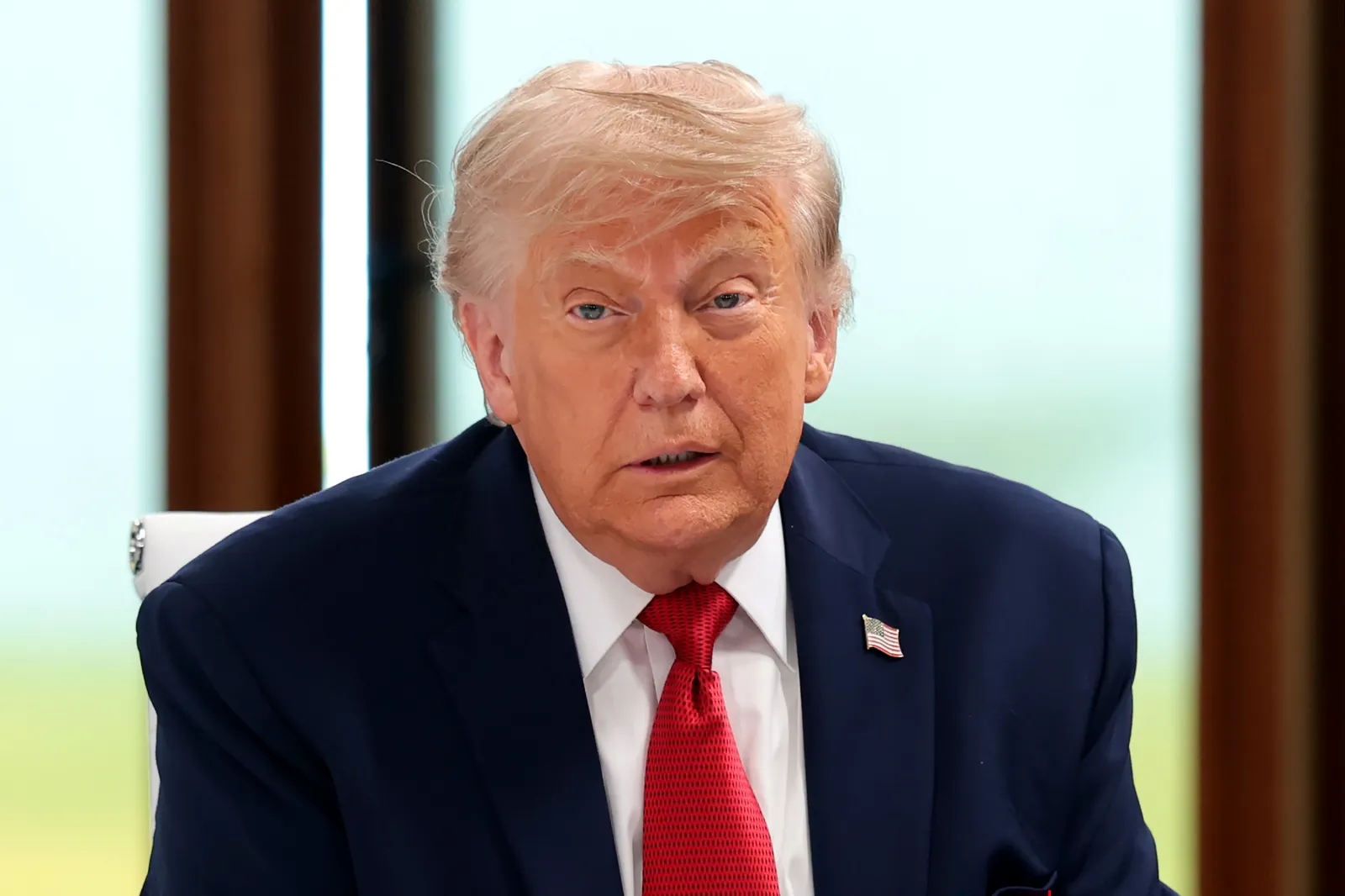 President Donald Trump is pictured during the G7 Summit in Evian-les-Bains, France, on June 17, 2026.