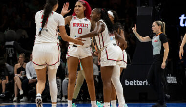 A young Mystics team stuns the Liberty 86-83, snapping New York’s 8-game streak