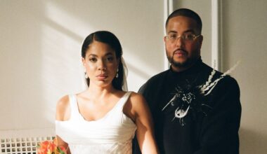 The Bride and Groom Wore Coordinated Luar for Their Bronx Wedding Day