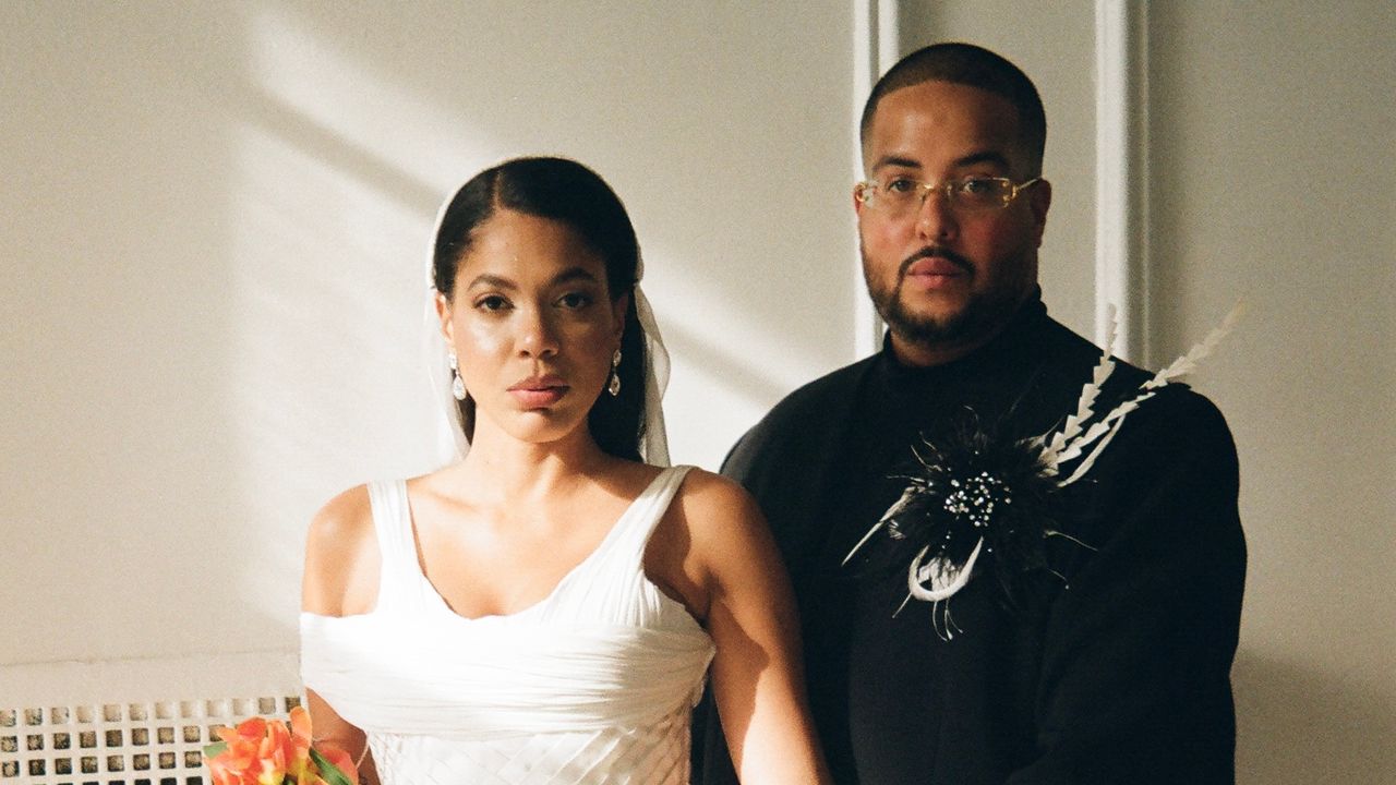 The Bride and Groom Wore Coordinated Luar for Their Bronx Wedding Day