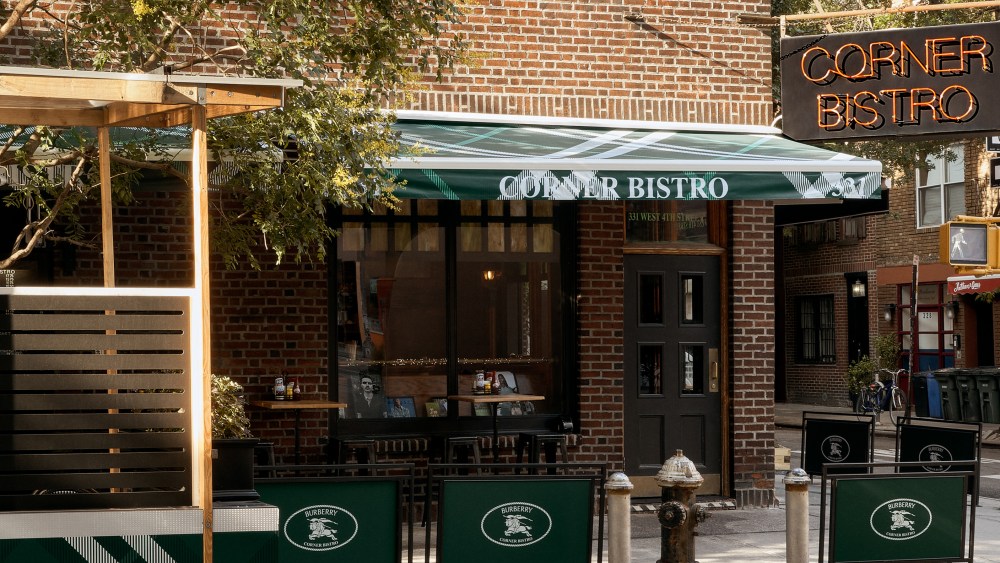 Burberry takeover at Corner Bistro.