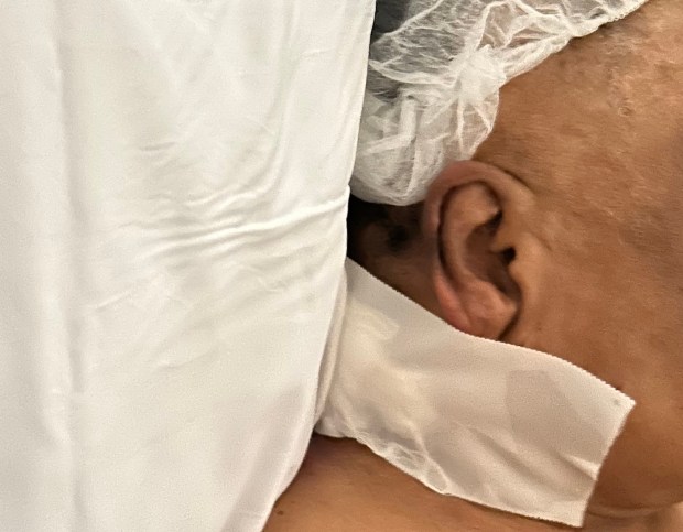 Victim Betty Ellerbe, 83, was hit in head with stick and stabbed in neck waiting for cab to church outside her building in Brownsville, Brooklyn on May 31, 2026. (Kerry Burke/New York Daily News)
