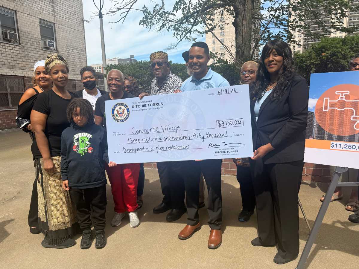 Rep. Ritchie Torres secures $3.15M to replace aging pipes at Concourse Village – Bronx Times