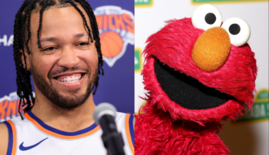 Jalen Brunson and Elmo end their feud at the New York Knicks' championship parade
