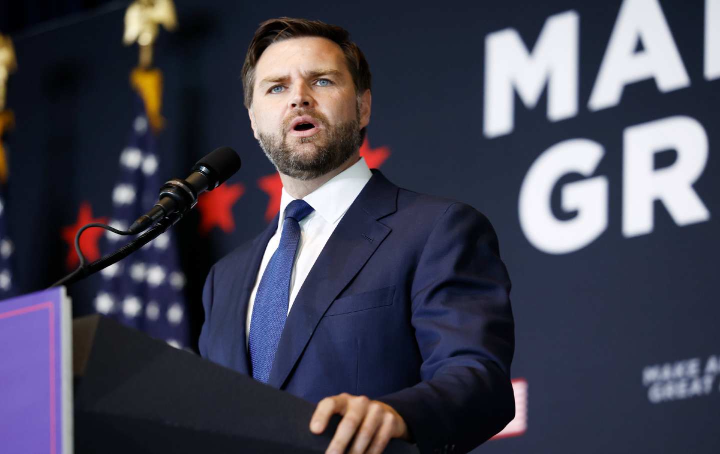 JD Vance at a 2024 campaign stop in Milwaukee.