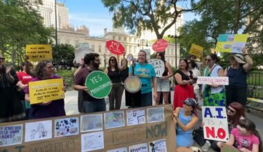 City Council and teachers rally against AI in the classroom