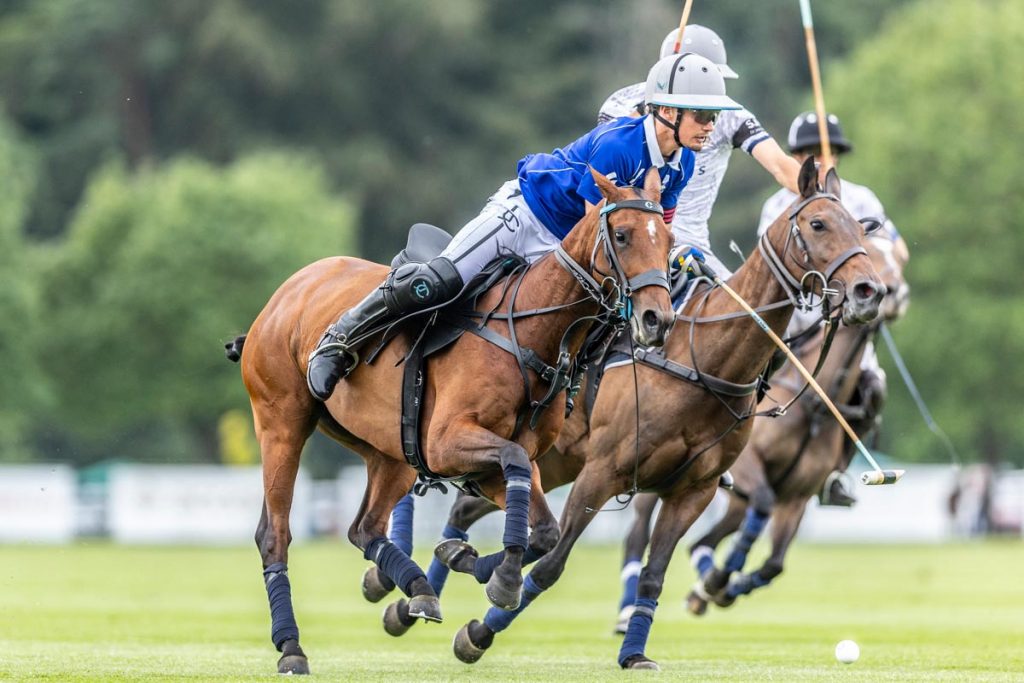 Jeta Castagnola playing in the Cartier Queen's Cup Final 2026. Photo by Art of Polo