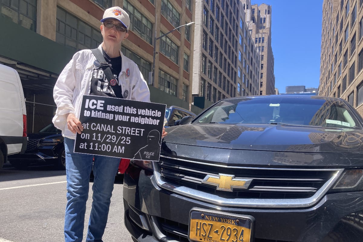 'This Neighborhood Is Like a Hornet's Nest': Protesters Are Calling Attention to ICE Vehicles Parked on Manhattan Streets