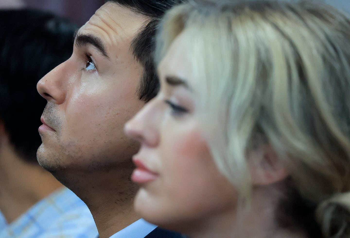 Matthew Nilo attends court with his fiance.