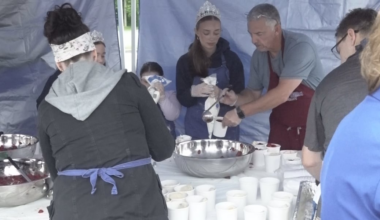 Central Aroostook strawberry shortcake sale draws crowds despite weather