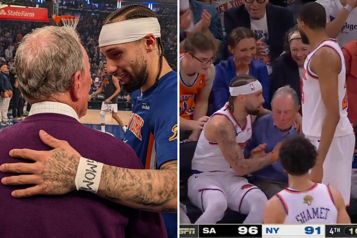 Former NYC Mayor Bloomberg congratulates 'new friend' Knicks guard Jose Alvarado after viral collision in Game 3