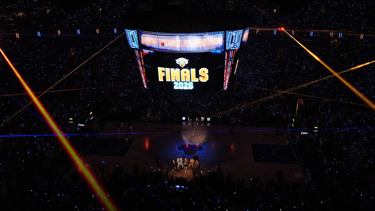 Fans pack Madison Square Garden ahead of the first half of Game 4 of the NBA Finals on Wednesday, June 10, 2026. (AP Photo/Frank Franklin II)