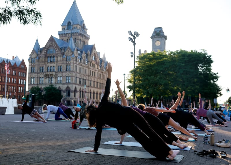 outdoor yoga in Syracuse