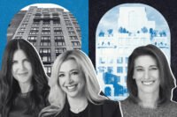 Douglas Elliman’s Lauren Muss and Lisa Mathias and Compass’ Alexa Lambert with 200 East 79th Street and 211 East 84th Street